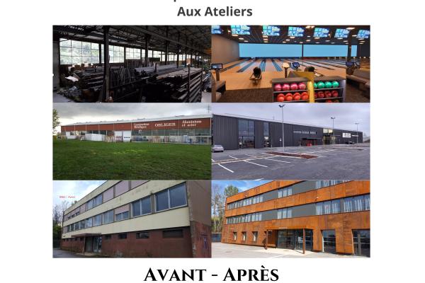 Aux Ateliers - Miserey-Salines (25) : Réhabilitation d'un site industriel en complexe multi-loisirs et hôtel 